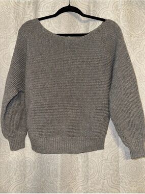 Forever 21 Gray Ribbed Crewneck Sweater